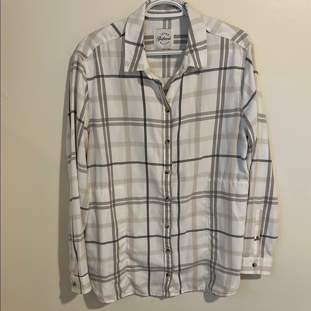 JACH’S GIRLFRIEND Soft Button Front Women’s Shirt Size L